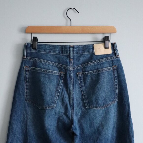 Everlane Women's Sz 27R The Summer Distressed High Rise Medium Wash Denim Jeans - Picture 6 of 11